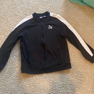 Puma girl, athletic zip up jacket.